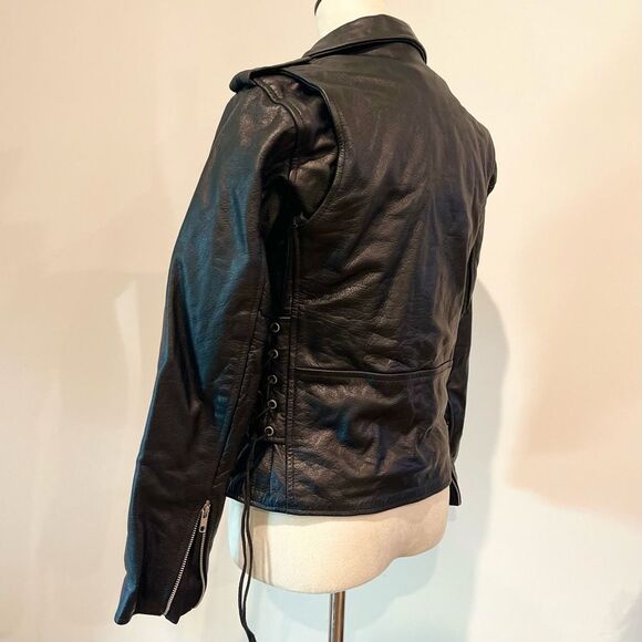 Milwaukee Leather LKL2700 Womens Classic Black Premium Leather Motorcycle Jacket - Picture 4 of 15